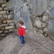 Climbing on Incan rocks