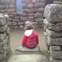 Contemplating the view at Machu Picchu